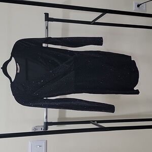 Black Velvet Sparkle Mini Dress